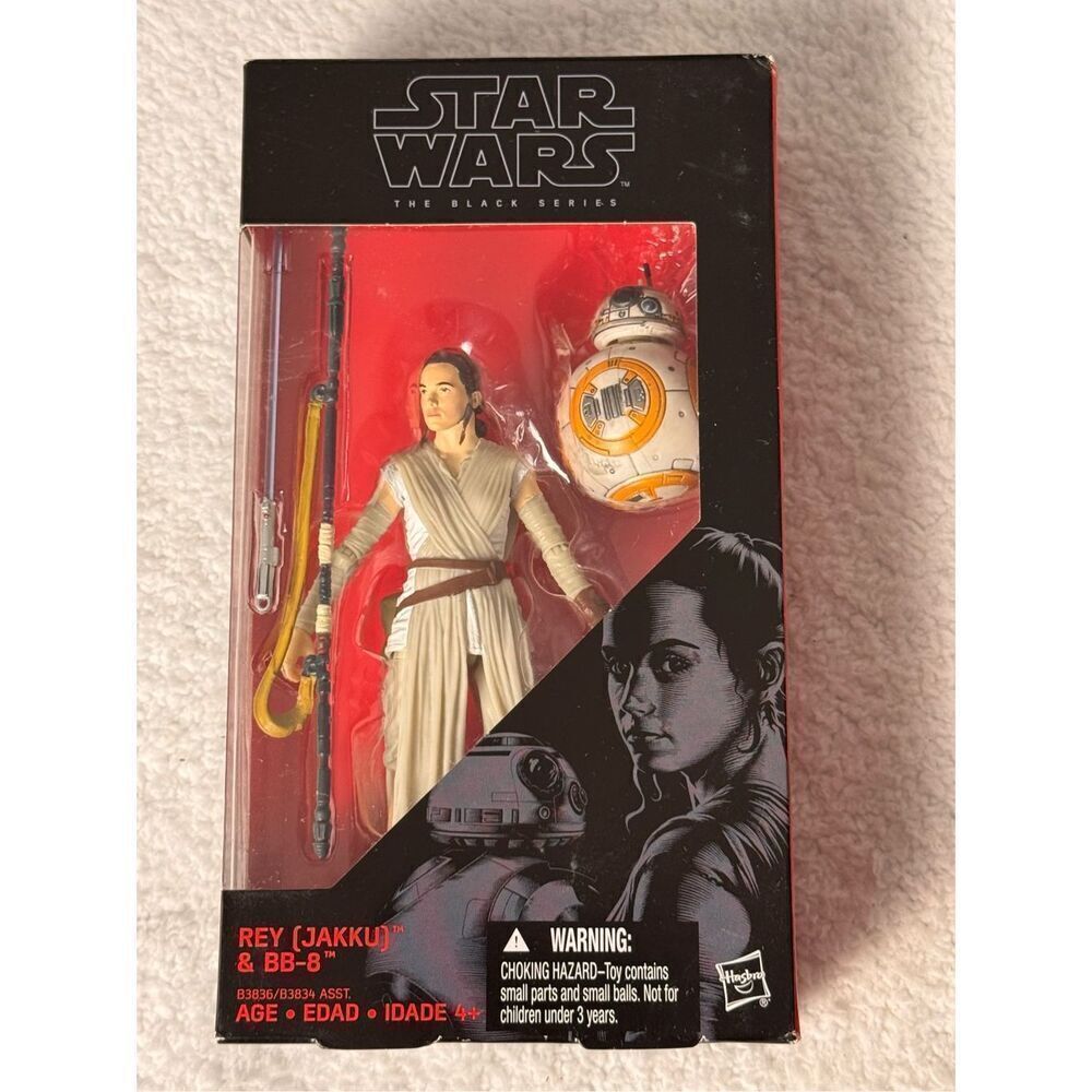 Hasbro Star Wars 6" Black Series: Rey (Jakku) and BB-8 #02 (NIB)